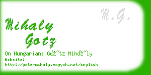 mihaly gotz business card
